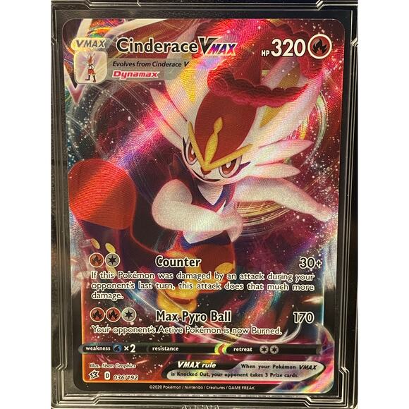 2020 Pokémon Cinderace VMAX #36 Rebel Clash FA ArenaClub Graded GEM MINT 10 - Picture 2 of 4